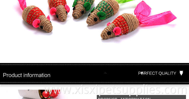 Lovely design cats toys products sisal cat toy mouse christmas color